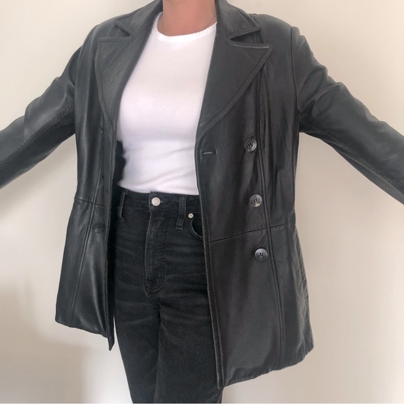 Vintage Jackets & Blazers - Vintage Kenneth Cole Leather Blazer Jacket